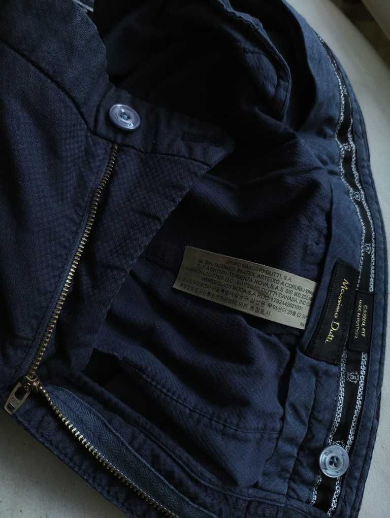 Джинсы (chino Massimo Dutti Italy w34 stretch navy.