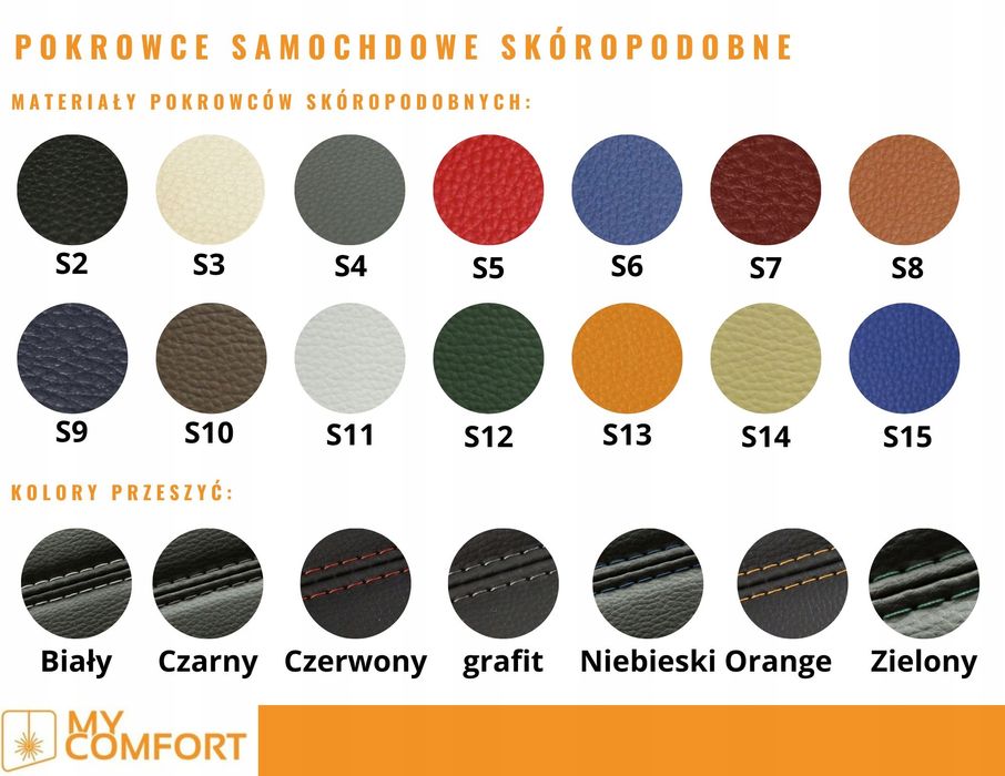 Pokrowce samochodowe premium skóra gładka Zamość