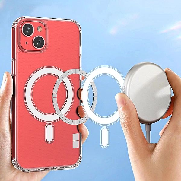 Etui magnetyczne Clear Magnetic Case z MagSafe do iPhone 15 Plus - prz