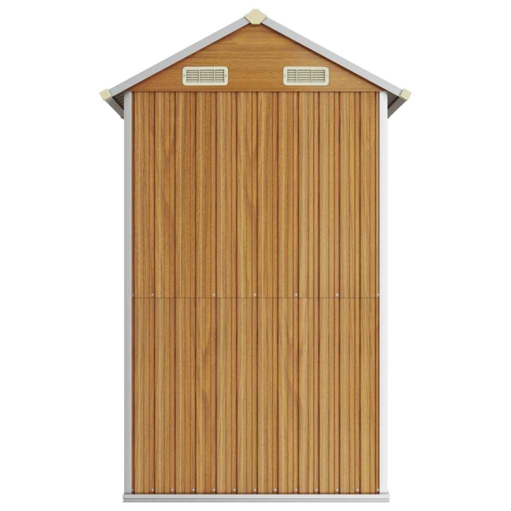 Abrigo Jardim Metal 192x152x237 cm Castanho Claro Novo