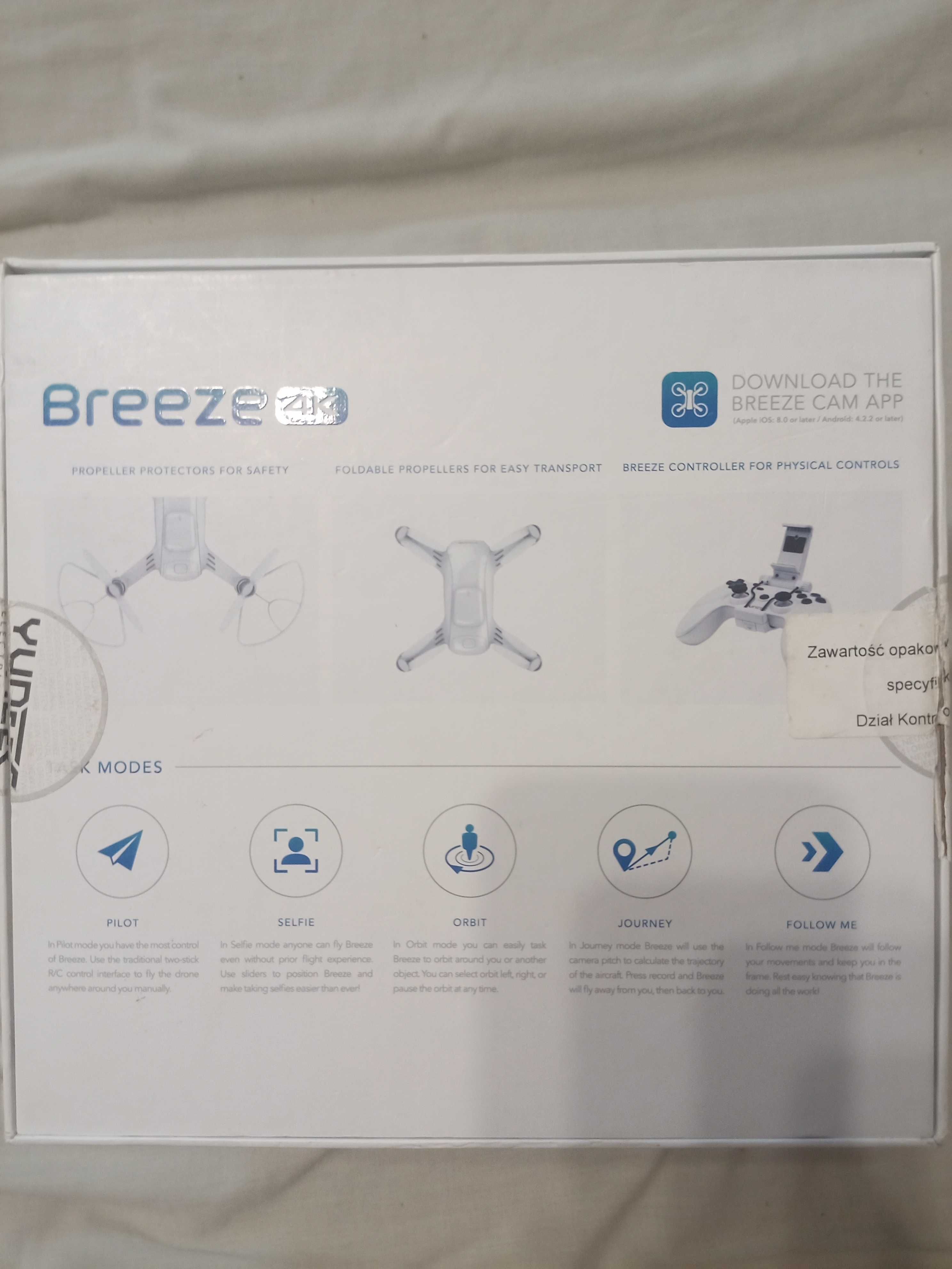 Dron BREEZE 4K + Akcesoria (2szt aku, ładowarka 230V i 12V + śmigła)