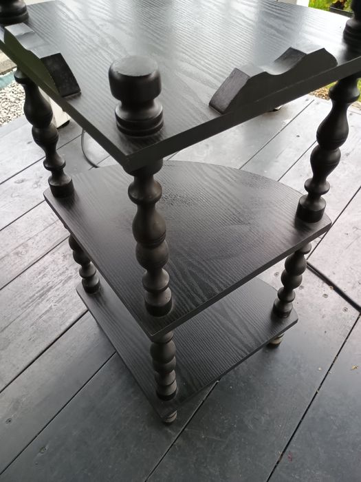 Szafka narożna czarna z szufladką