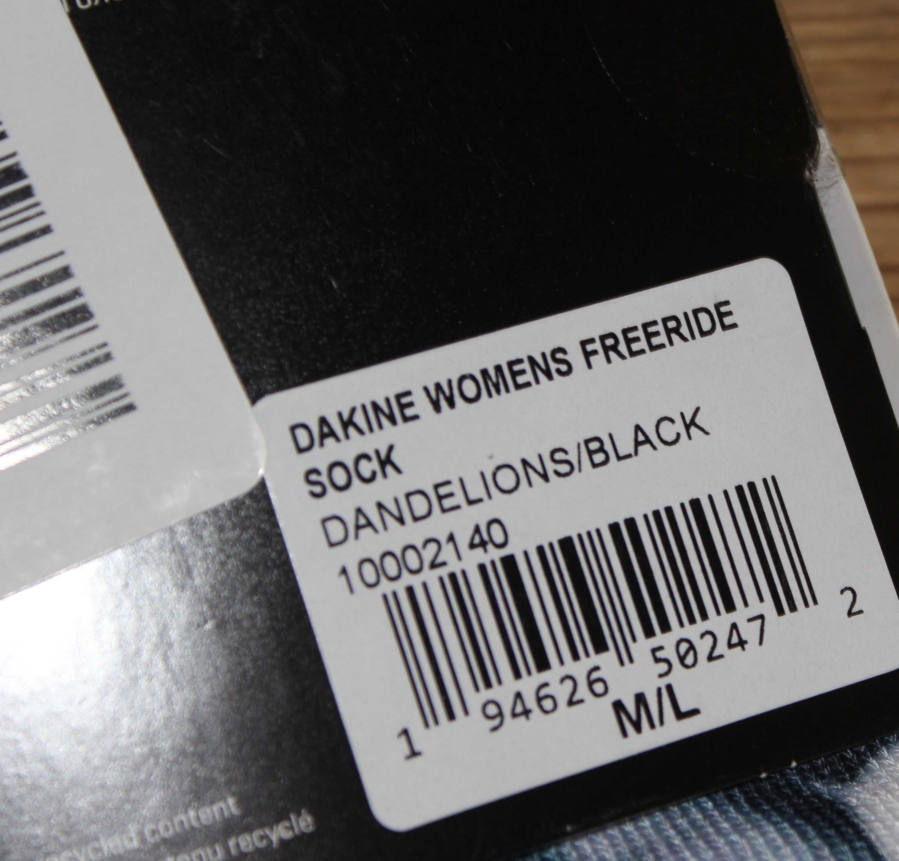 Шкарпетки високі жіночі лижні Dakine Freeride dandelions/black S-M/M-L