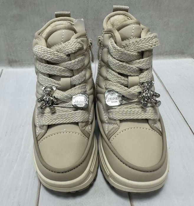 Зимові чоботи для дівчаток дутики Jong Golf бежеві 29, 30