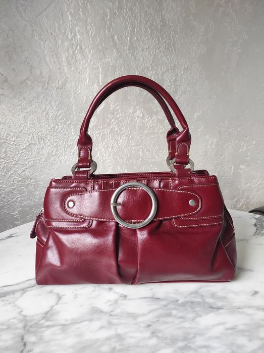 Debenhams червона сумка шкіряна вінтаж /красная кожаная