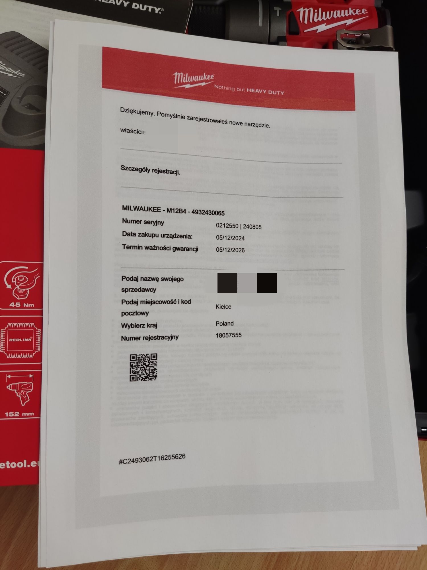 Wkrętarka MILWAUKEE M12 FPD2 + 2x4.0Ah  NIEUŻYWANA