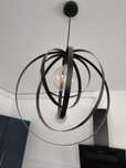 Lampa wisząca czarna gwint E27 + ozdobna żarówka