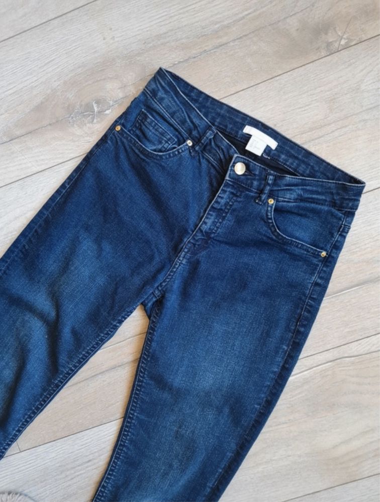 Damskie jeansy skinny H&M, niebieskie XS/34