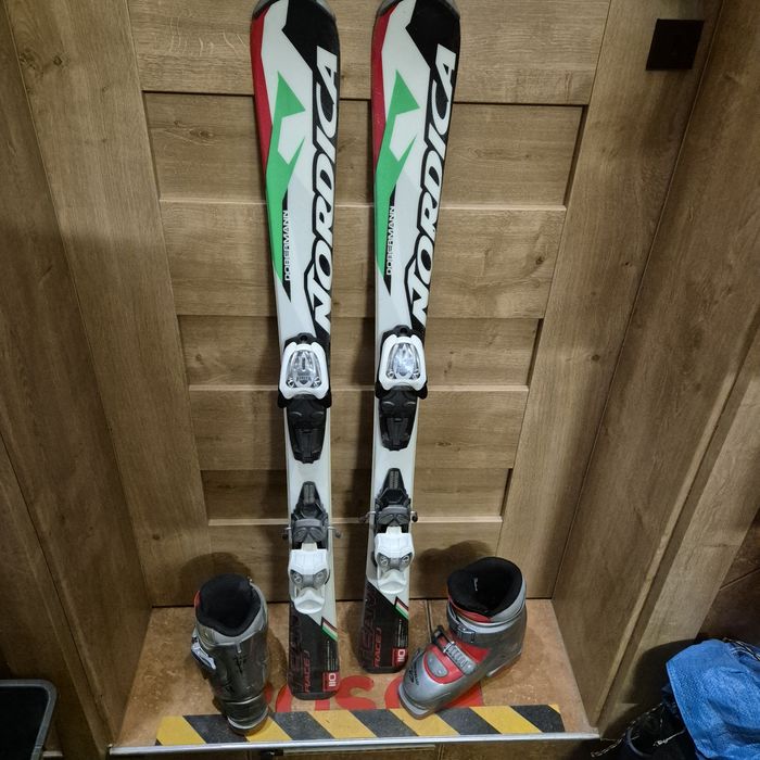 Narty 110cm i buty r.22 26,2 cm