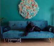 Sofa veludo Sklum Usado