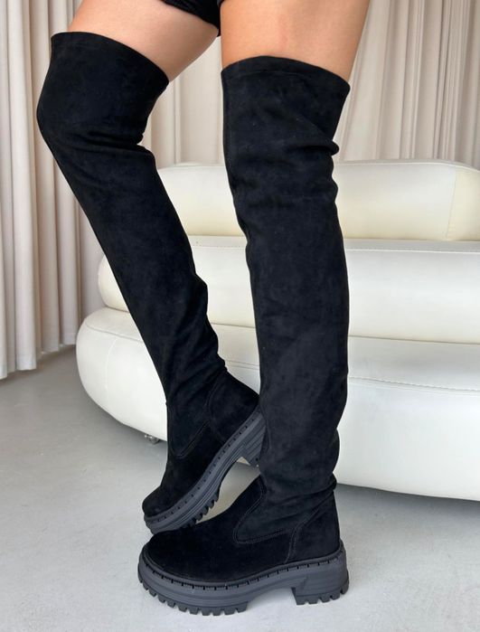 Ботфорты зимние черные