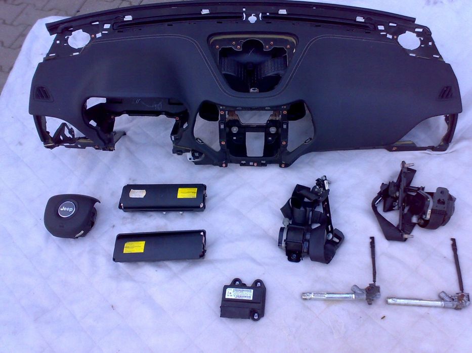 jeep cherokee kl v 2014 - konsola deska poduszki pasy orginaŁ usa