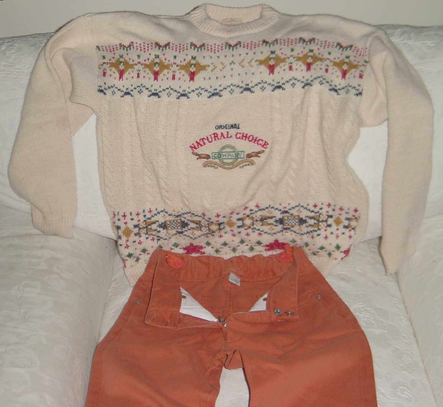 Conjunto 2 peças menina 12/14 Anos - Camisolão lã bordada Calça BROTES