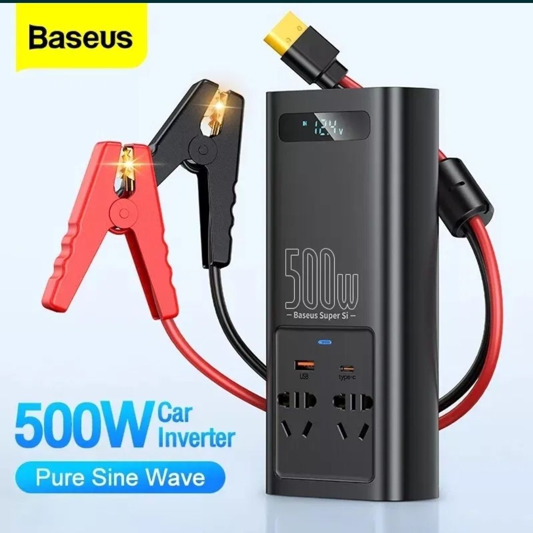 Инвертор BASEUS 500w. Чистая синусоида