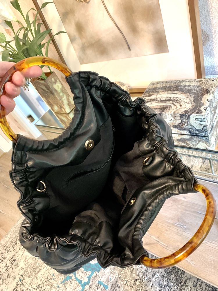 Shopperka Vintage czarna torebka