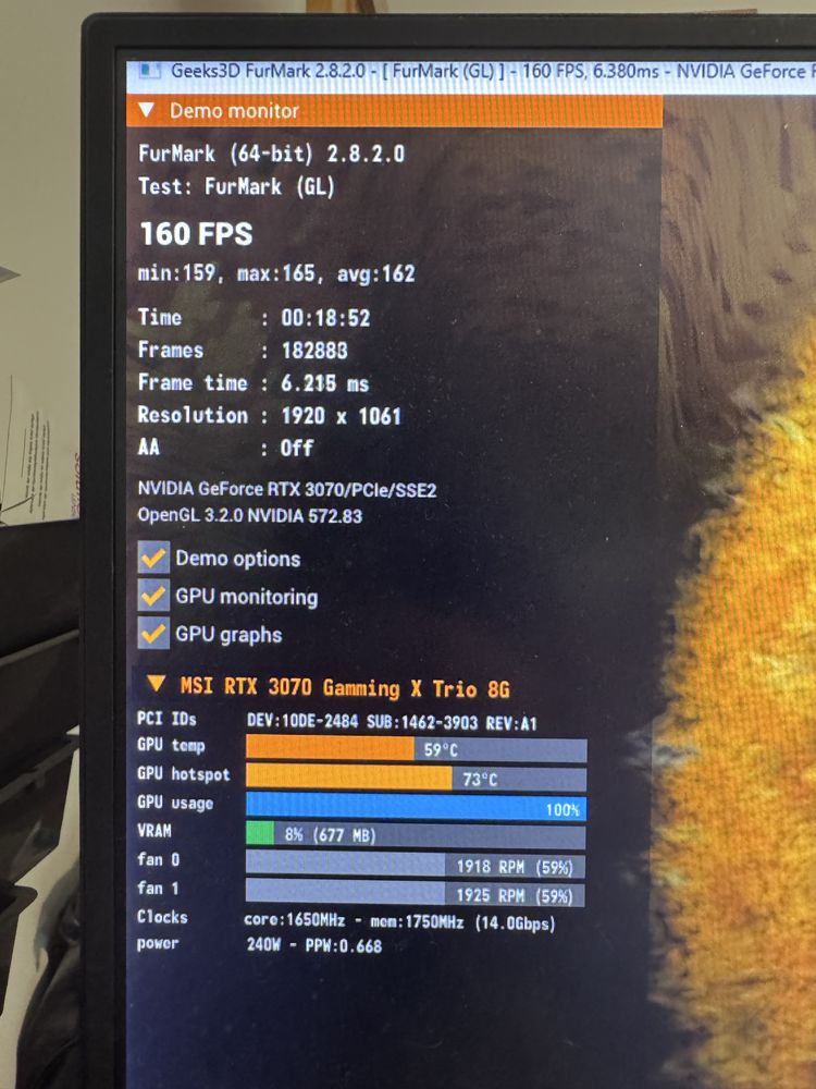 MSI 3070 Gaming Trio X 8GB GDDR6