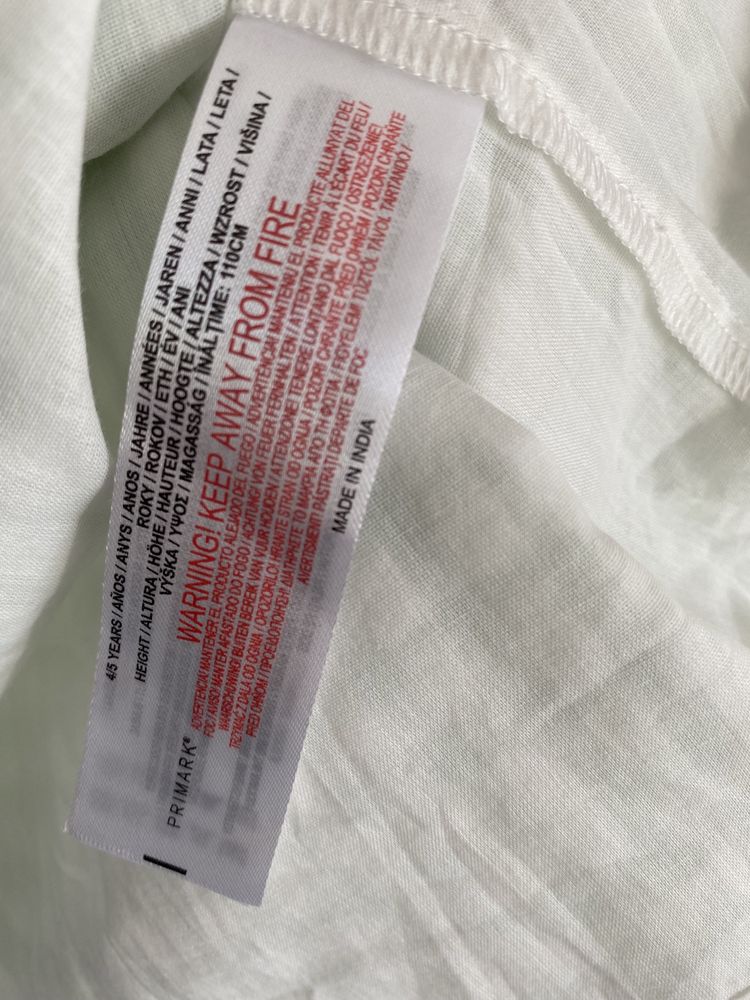 Sukienka Primark 110 pistacjowa kratka letnia falbanki