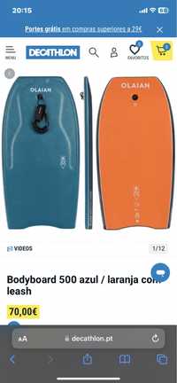 Prancha Bodyboard com leash +( oferta de capa protectora)