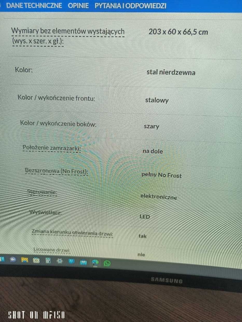 Lodówka marki SIEMENS