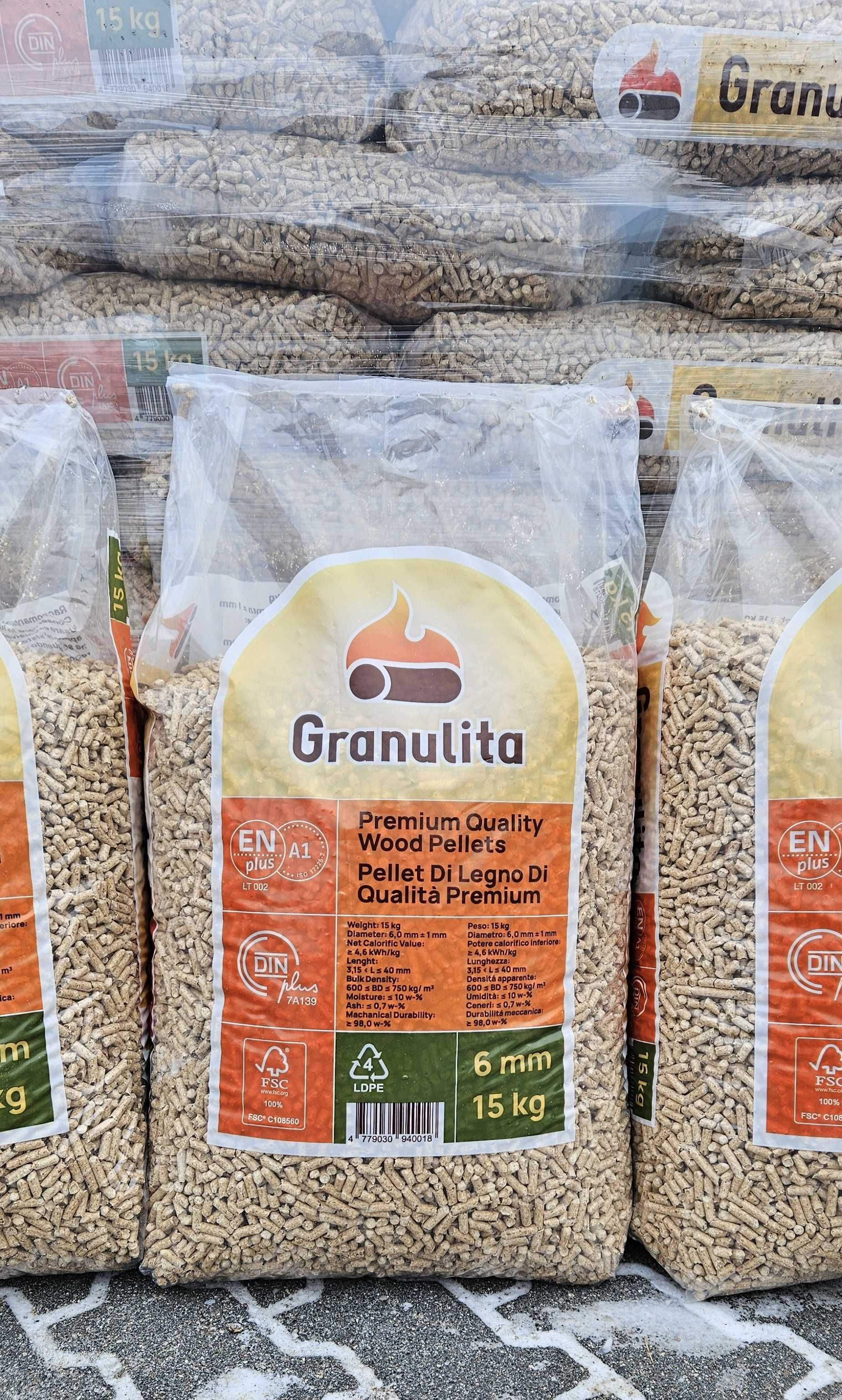 Granulita  Pellet  Premium  EN PLUS A1