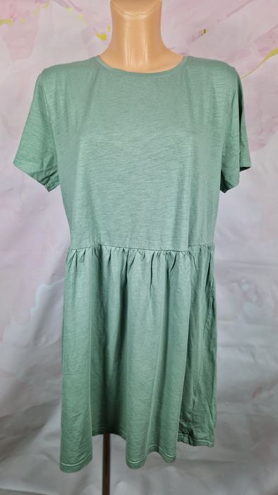 Miętowa sukienka nowa 46 XXXL identic bawełna duży rozmiar plus size