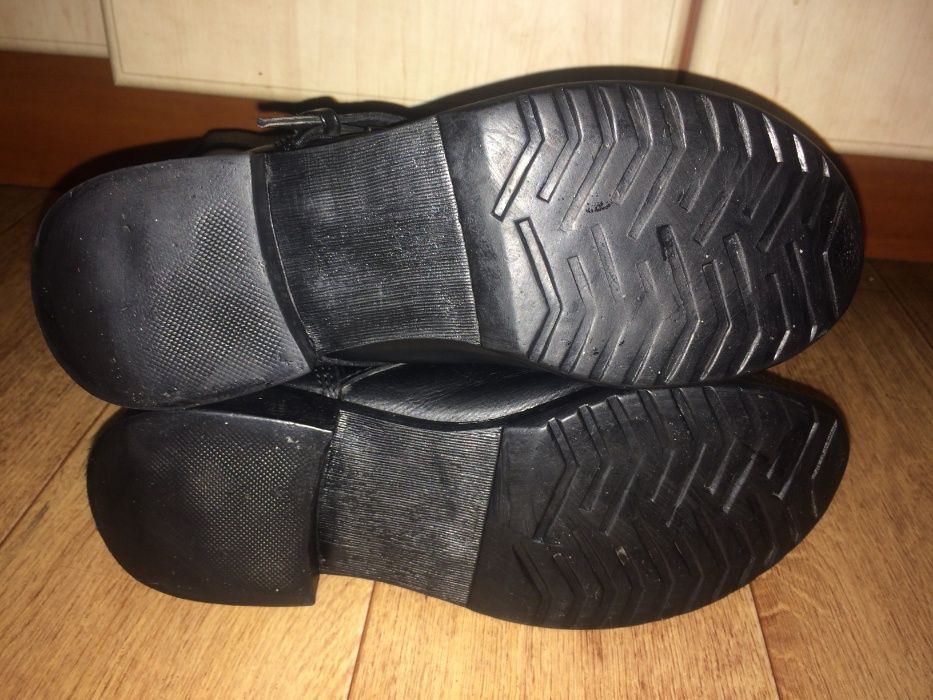 Ботинки сапоги кожаные байкерские