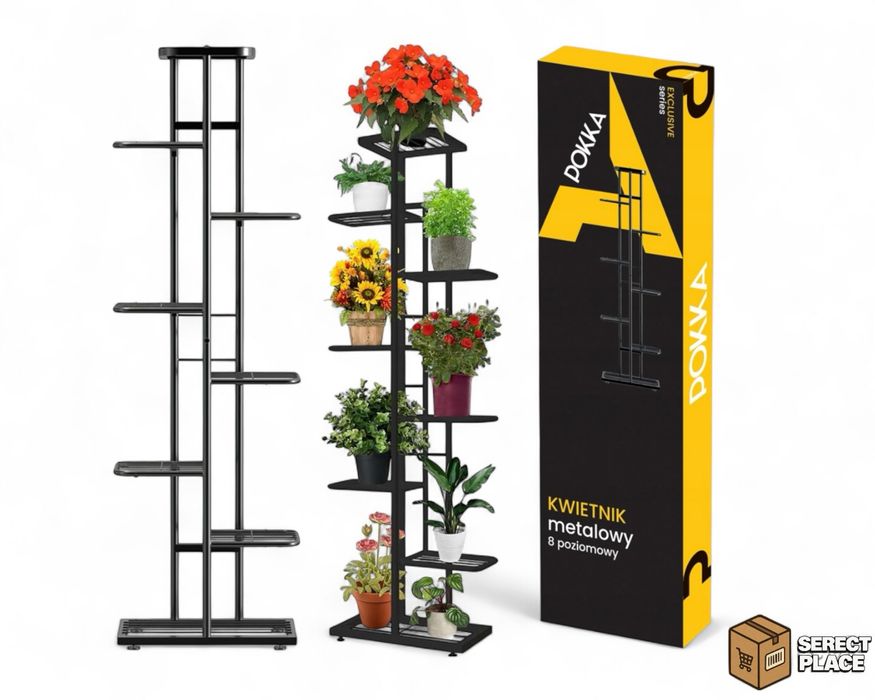 Kwietnik Metalowy na Kawiaty / Rośliny - Stojący Regał 140 cm