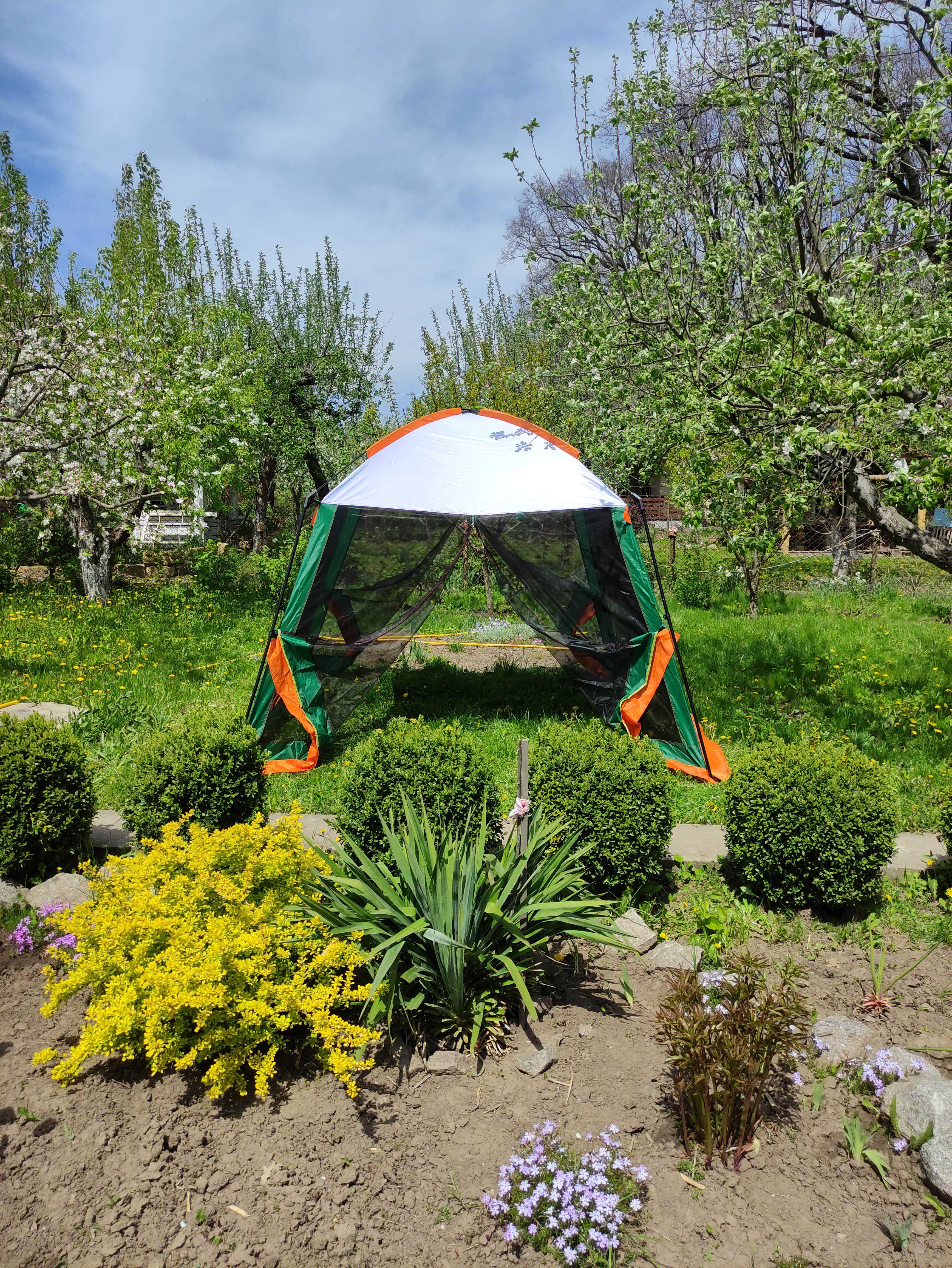 БОЛЬШАЯ палатка - шатер, тент с москиткой (9кв.м) разм 3х3х2.4м