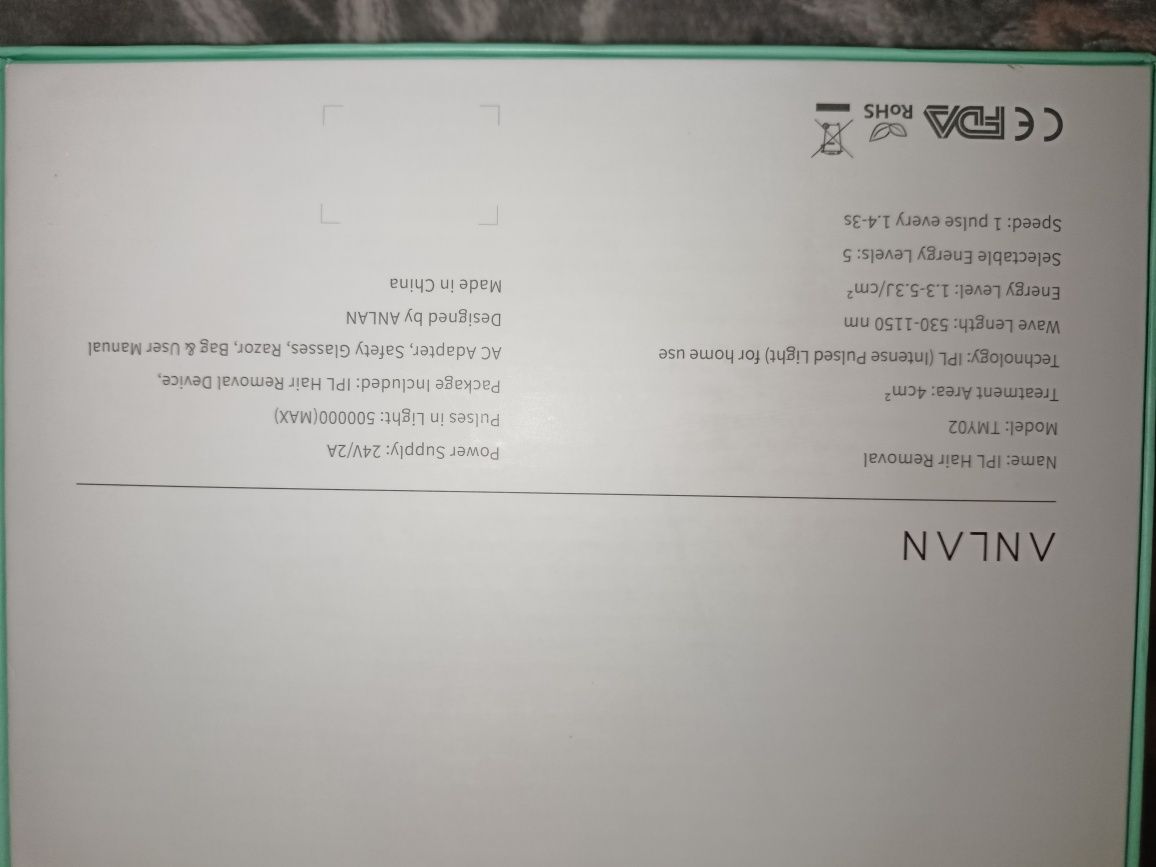 Depilator IPL ANLAN TMY02 [NOWY]