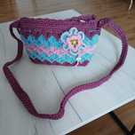 Torebka pleciona handmade.