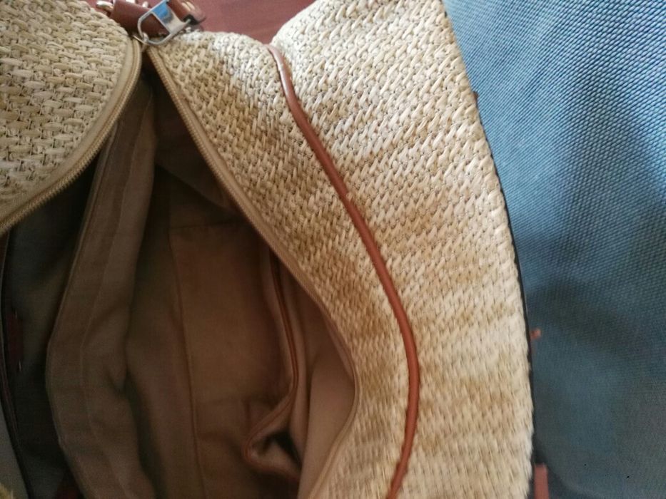 Mala tecido palhinha
