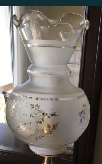 Abajur de vidro único vintage exclusivo