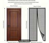 Magnetyczna siatka/moskitiera przeciw owadom do montażu w drzwi 90x210