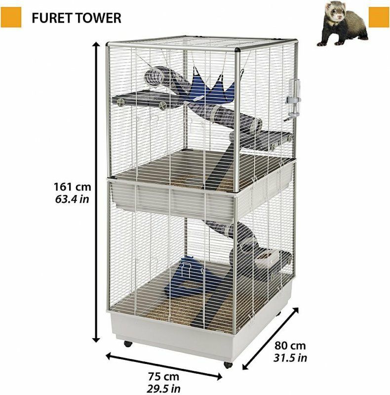 Клітка для фретки FURET TOWER Клітка для гризунів Ферпласт Італія