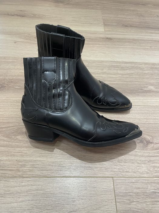 Mango казаки ботинки челсі кожа р.38 ковбойки