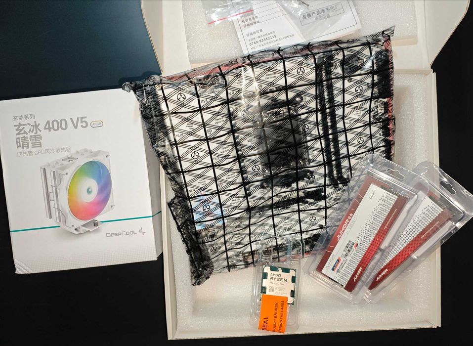 AM5 B650M Snow Dream| AMD Ryzen 5 7500f|DDR5 32gb(2x16)|кулер комплект