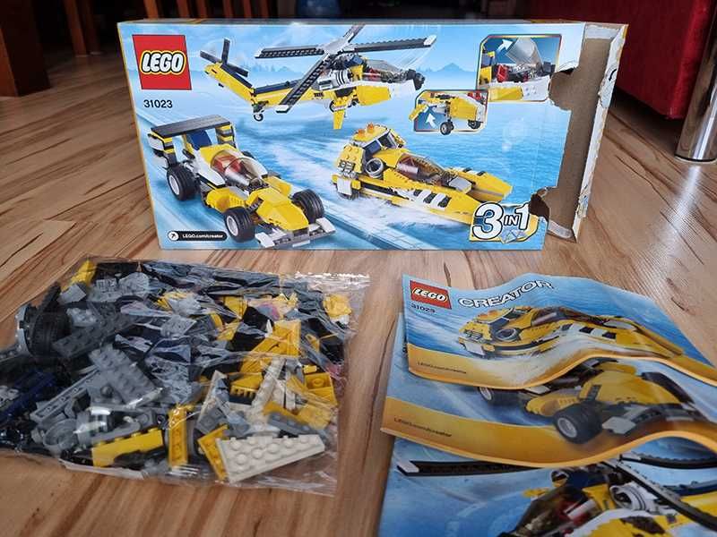 Lego Creator 31023 Szybkie Pojazdy - komplet z pudełkiem