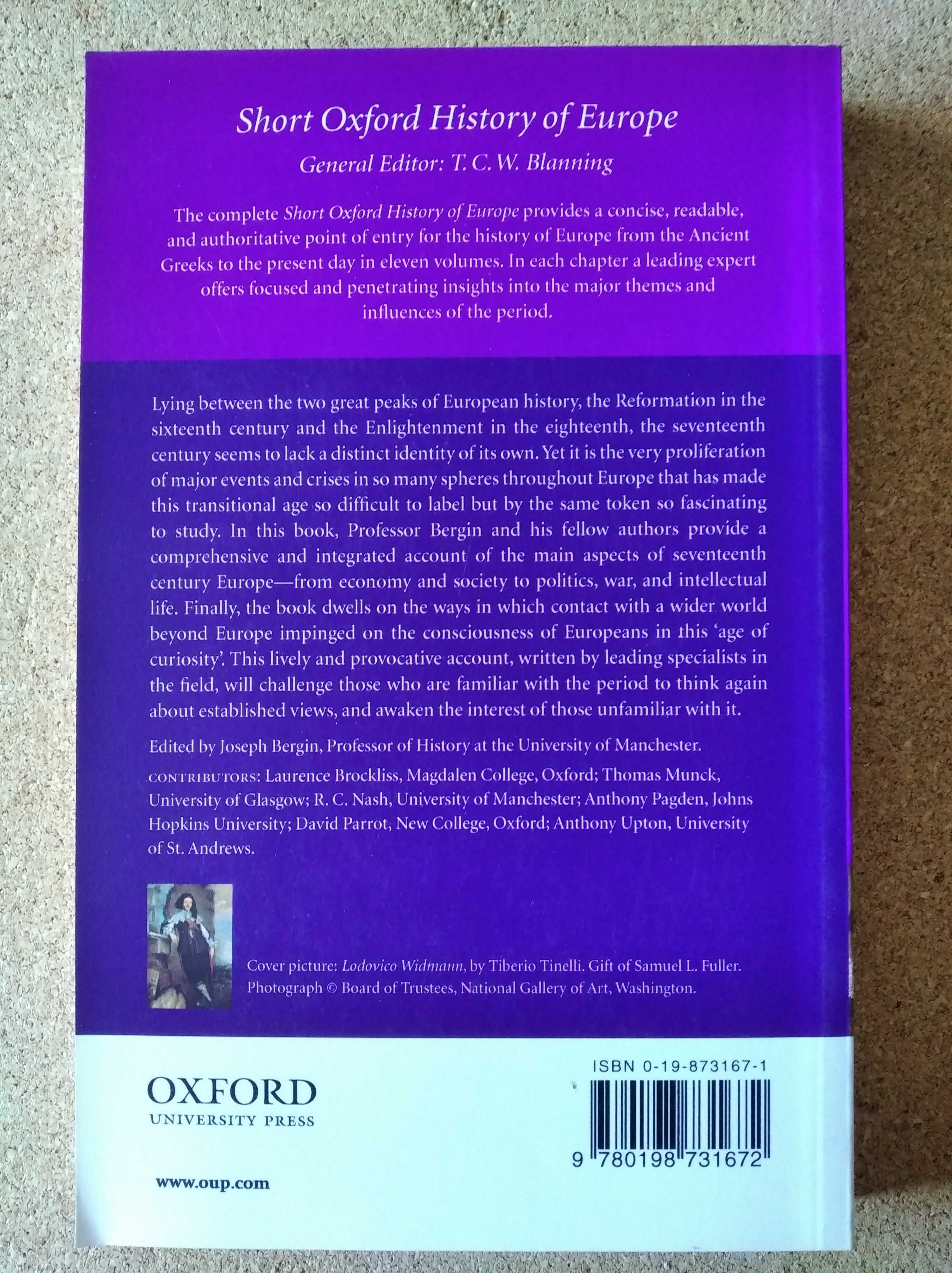 Livro de História da Europa (s. XVII) da Oxford