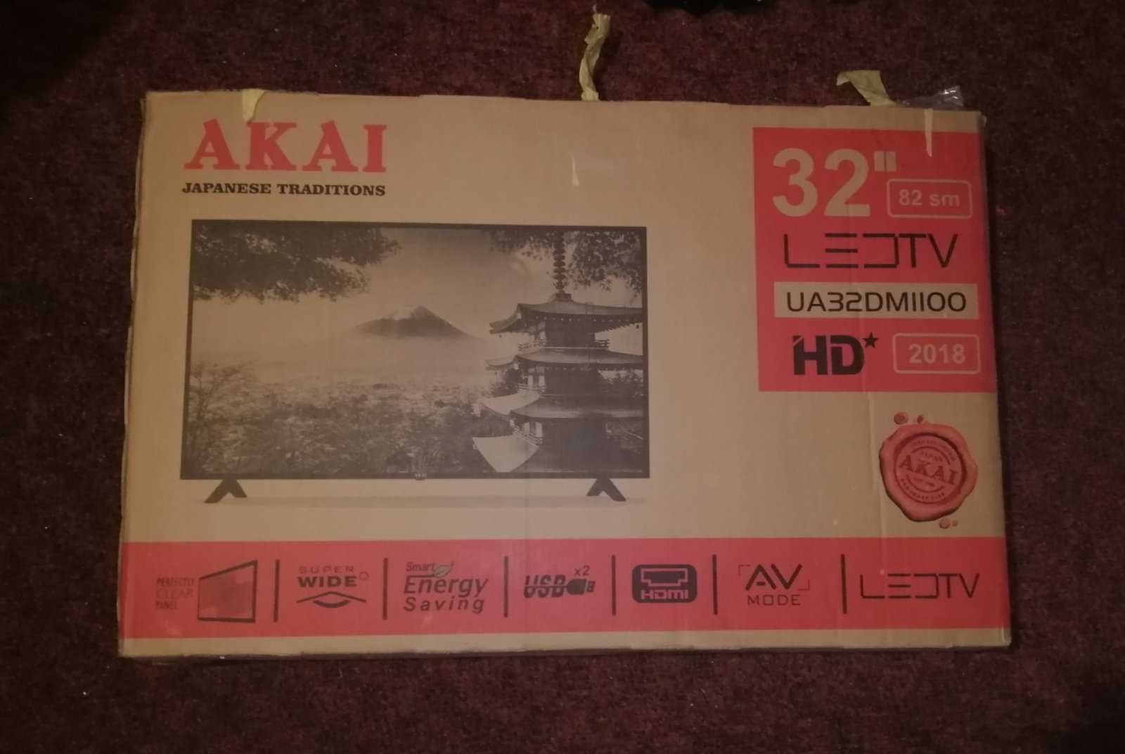 Телевизор AKAI UA32DMIIOO  на запчасти, Рабочий но БИТАЯ !! - Матрица