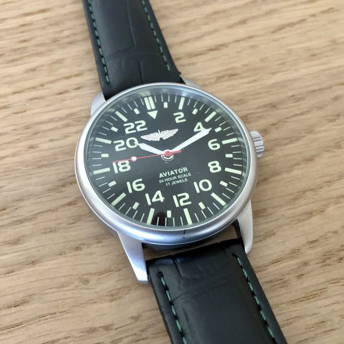 Relógio Raketa Aviator 24 horas