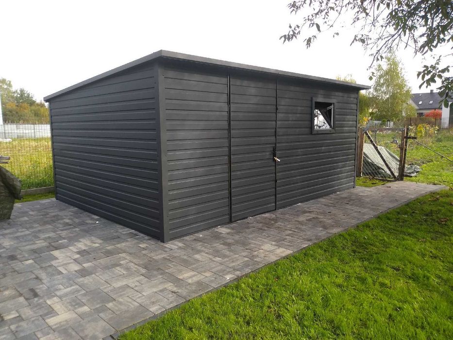 Domek ogrodowy blaszany narzędziowy 4x3 na wymiar PRODUCENT (138)