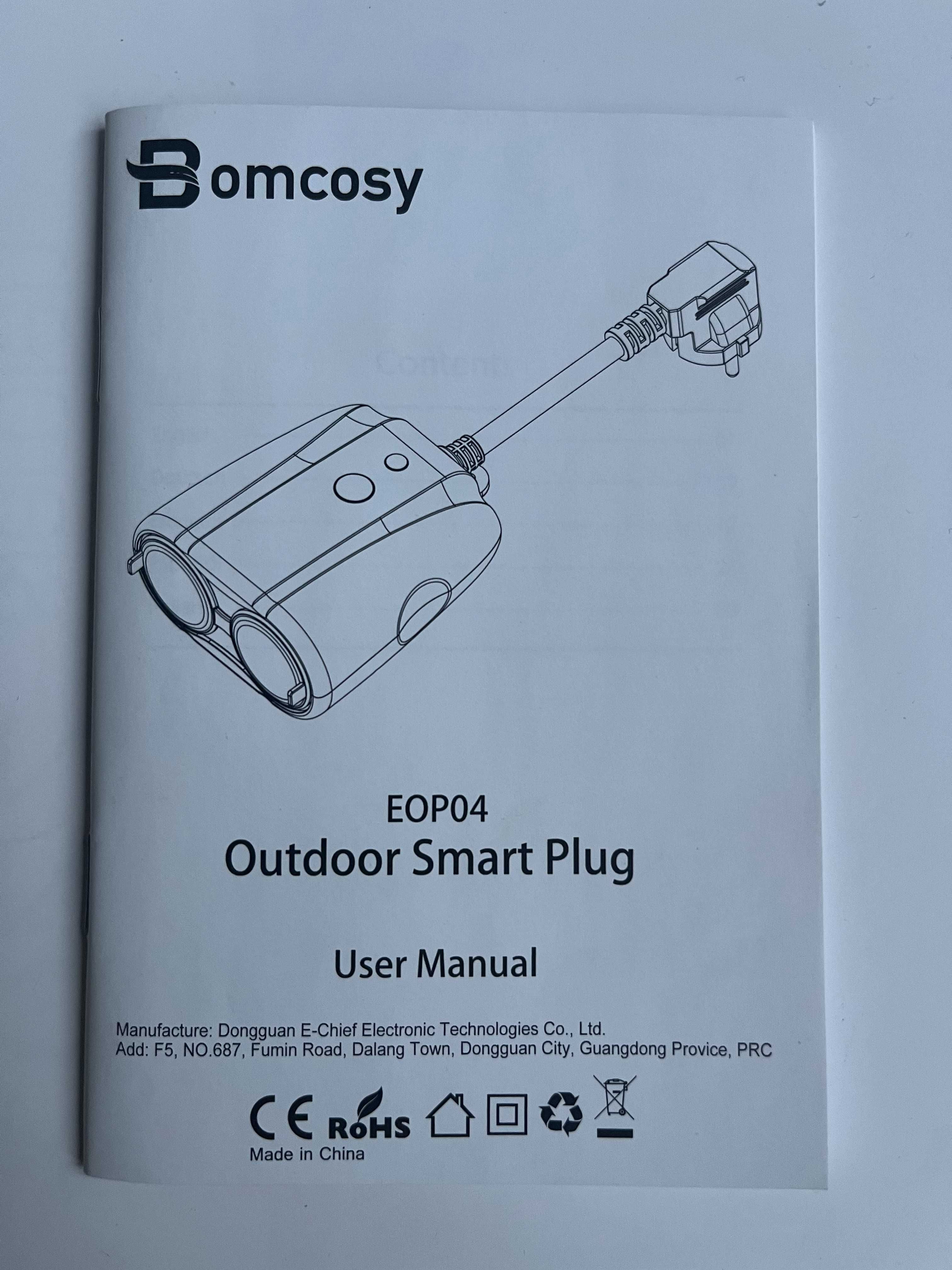 Inteligentne podwójne gniazdo WiFi - Bomcosy Outdoor Smart Plug