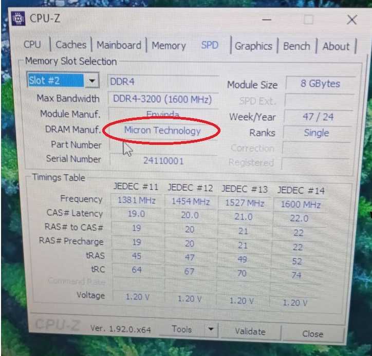 DIMM 2133- 3200mgz 8GB ddr4\ пам'ять Micron