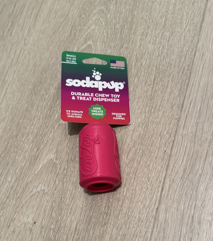SODAPUP Cola roz. S zabawka do napełniania jedzeniem dla psów