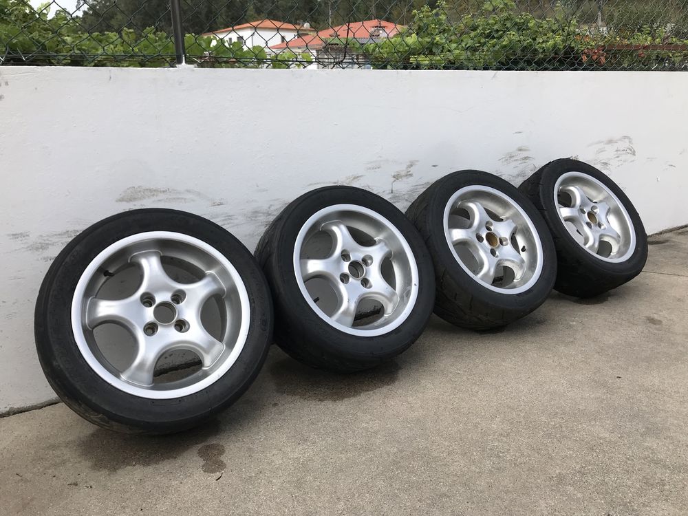 Jantes Enzo 16 4x100 com semi-slicks