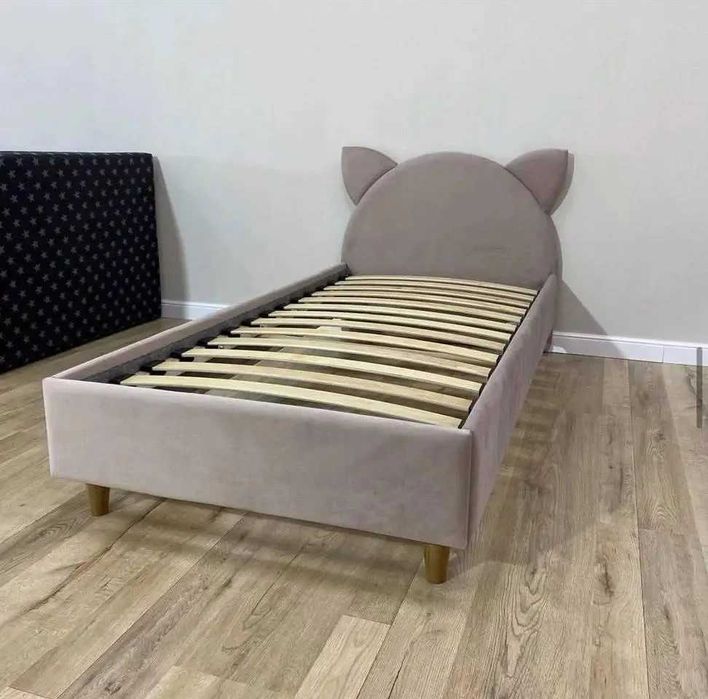 Ліжко з бортиком. Дитяче ліжко 80х160. Дитяче ліжко котик 90х190/200