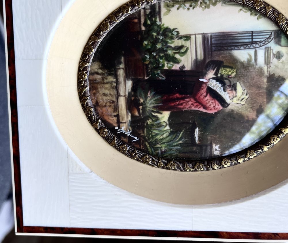 Ręcznie malowana miniatura Carl Spitzweg „Miłośnik kaktusów”