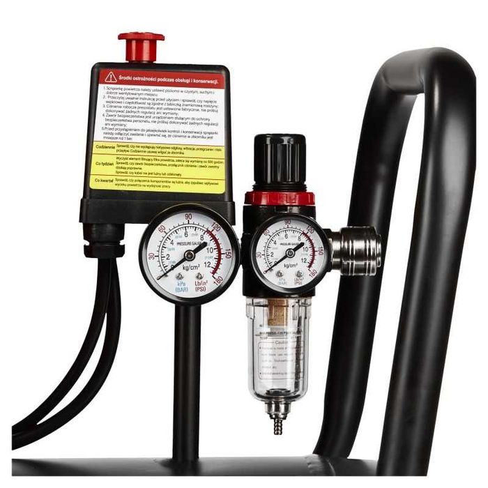 Kompresor 50l cichy bezolejowy 2 TŁOKI 2 pompy sprężarka 230V 1500W