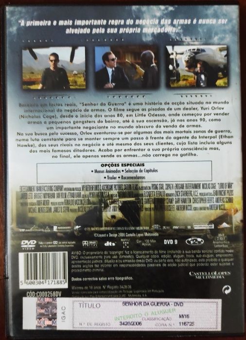 O Senhor da Guerra - Lord of War - 2005 - DVD