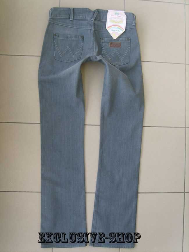 Spodnie damskie Wrangler IRIS szare jeansy W25 L34 pas 72 cm